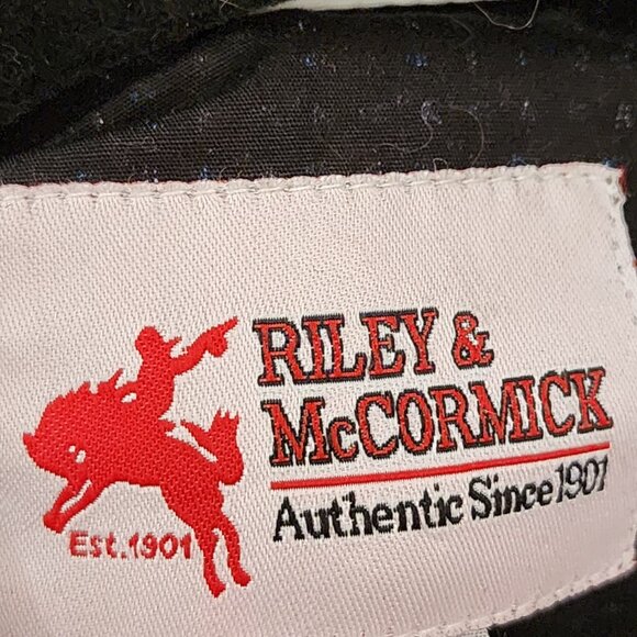 Riley & McCormick Black Printed 100% Cotton Pearl Snap Western Shirt - Picture 5 of 6